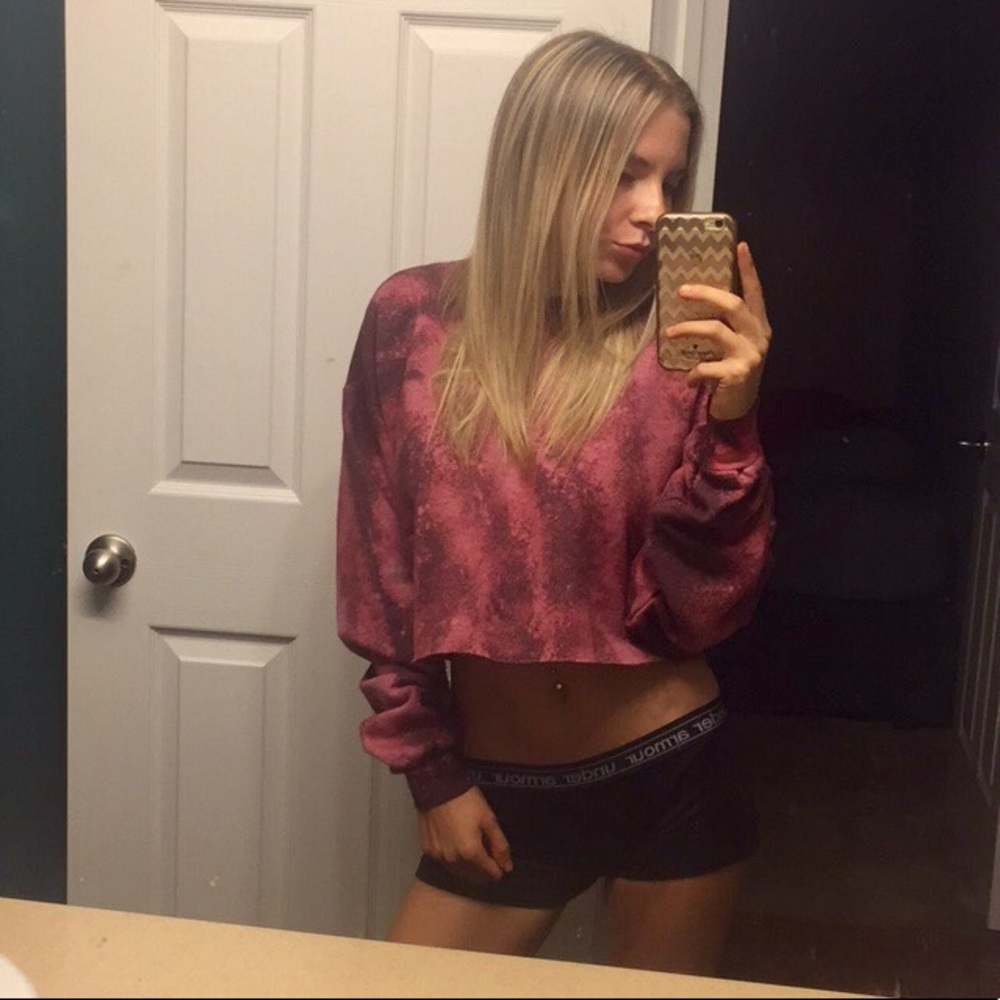 Urban x Hanes Tie Dye Cropped Sweatshirt